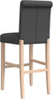 vidaXL - Barstoelen - 2 - st - massief - rubberhout - en - stof
