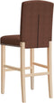 vidaXL - Barstoelen - 2 - st - massief - rubberhout - en - stof