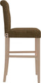 vidaXL - Barstoelen - 2 - st - massief - rubberhout - en - stof