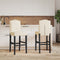 vidaXL - Barstoelen - 2 - st - massief - rubberhout - en - stof