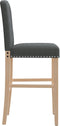 vidaXL - Barstoelen - 2 - st - massief - rubberhout - en - stof