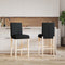 vidaXL - Barstoelen - 2 - st - massief - rubberhout - en - stof