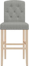 vidaXL - Barstoelen - 2 - st - massief - rubberhout - en - stof