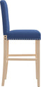 vidaXL - Barstoelen - 2 - st - massief - rubberhout - en - stof