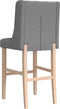 vidaXL - Barstoelen - 2 - st - massief - rubberhout - en - stof