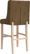 vidaXL - Barstoelen - 2 - st - massief - rubberhout - en - stof