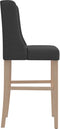 vidaXL - Barstoelen - 2 - st - massief - rubberhout - en - stof