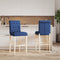 vidaXL - Barstoelen - 2 - st - massief - rubberhout - en - stof
