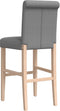 vidaXL - Barstoelen - 2 - st - massief - rubberhout - en - stof