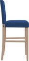 vidaXL - Barstoelen - 2 - st - massief - rubberhout - en - stof