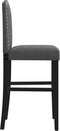 vidaXL - Barstoelen - 2 - st - massief - rubberhout - en - stof