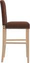 vidaXL - Barstoelen - 2 - st - massief - rubberhout - en - stof