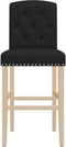 vidaXL - Barstoelen - 2 - st - massief - rubberhout - en - stof