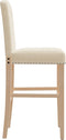 vidaXL - Barstoelen - 2 - st - massief - rubberhout - en - stof
