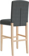 vidaXL - Barstoelen - 2 - st - massief - rubberhout - en - stof