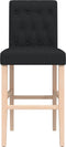 vidaXL - Barstoelen - 2 - st - massief - rubberhout - en - stof