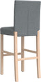 vidaXL - Barstoelen - 2 - st - massief - rubberhout - en - stof