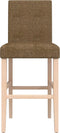 vidaXL - Barstoelen - 2 - st - massief - rubberhout - en - stof