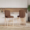 vidaXL - Barstoelen - 2 - st - massief - rubberhout - en - stof