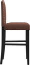 vidaXL - Barstoelen - 2 - st - massief - rubberhout - en - stof