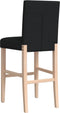 vidaXL - Barstoelen - 2 - st - massief - rubberhout - en - stof
