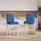vidaXL - Barstoelen - 2 - st - massief - rubberhout - en - stof