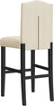 vidaXL - Barstoelen - 2 - st - massief - rubberhout - en - stof