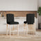 vidaXL - Barstoelen - 2 - st - massief - rubberhout - en - stof