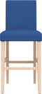 vidaXL - Barstoelen - 2 - st - massief - rubberhout - en - stof