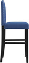 vidaXL - Barstoelen - 2 - st - massief - rubberhout - en - stof