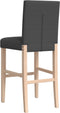 vidaXL - Barstoelen - 2 - st - massief - rubberhout - en - stof