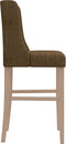 vidaXL - Barstoelen - 2 - st - massief - rubberhout - en - stof