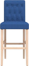 vidaXL - Barstoelen - 2 - st - massief - rubberhout - en - stof