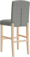 vidaXL - Barstoelen - 2 - st - massief - rubberhout - en - stof