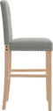 vidaXL - Barstoelen - 2 - st - massief - rubberhout - en - stof