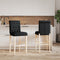 vidaXL - Barstoelen - 2 - st - massief - rubberhout - en - stof