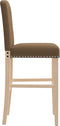 vidaXL - Barstoelen - 2 - st - massief - rubberhout - en - stof