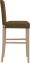 vidaXL - Barstoelen - 2 - st - massief - rubberhout - en - stof