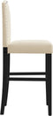 vidaXL - Barstoelen - 2 - st - massief - rubberhout - en - stof