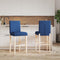 vidaXL - Barstoelen - 2 - st - massief - rubberhout - en - stof