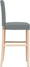 vidaXL - Barstoelen - 2 - st - massief - rubberhout - en - stof