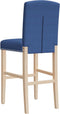 vidaXL - Barstoelen - 2 - st - massief - rubberhout - en - stof