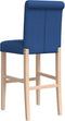 vidaXL - Barstoelen - 2 - st - massief - rubberhout - en - stof