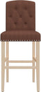 vidaXL - Barstoelen - 2 - st - massief - rubberhout - en - stof