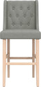 vidaXL - Barstoelen - 2 - st - massief - rubberhout - en - stof