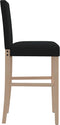 vidaXL - Barstoelen - 2 - st - massief - rubberhout - en - stof
