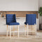 vidaXL - Barstoelen - 2 - st - massief - rubberhout - en - stof