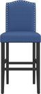 vidaXL - Barstoelen - 2 - st - massief - rubberhout - en - stof