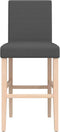 vidaXL - Barstoelen - 2 - st - massief - rubberhout - en - stof