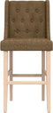 vidaXL - Barstoelen - 2 - st - massief - rubberhout - en - stof